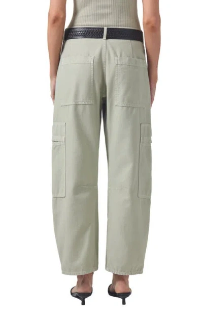 Citizen Of Humanity Citizens Of Humanity Marcelle Cotton Low Slung Cargo Pants In Palmdale Medium Dark Green