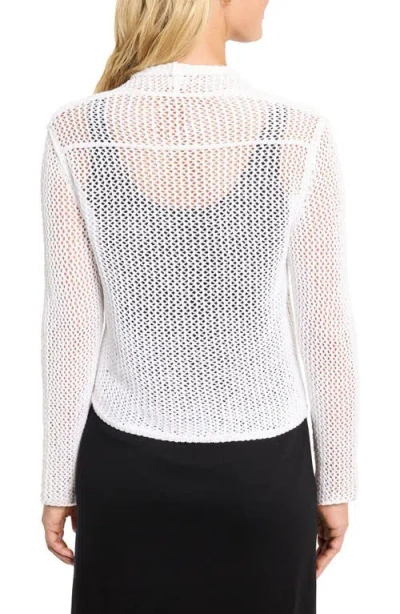 Nic + Zoe Nic+zoe Mesh Cocoon Cardigan In White