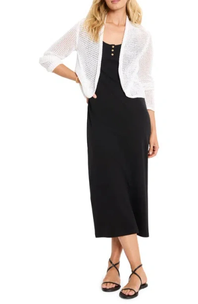 Nic + Zoe Nic+zoe Mesh Cocoon Cardigan In White