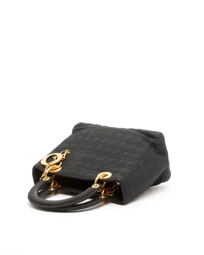Dior Christian Medium Lady Bag In Black | ModeSens