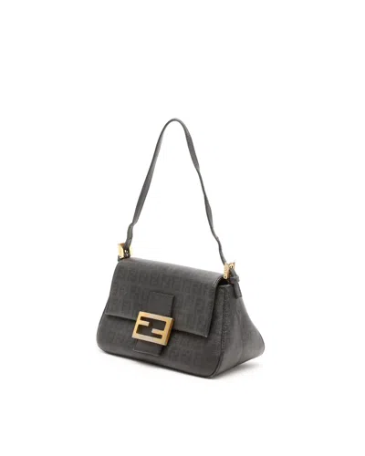 Fendi Small Zucca Mamma Bag In Gray