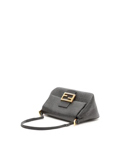 Fendi Small Zucca Mamma Bag In Gray