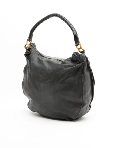 Chloé Large Studded Marcie Bag In Black