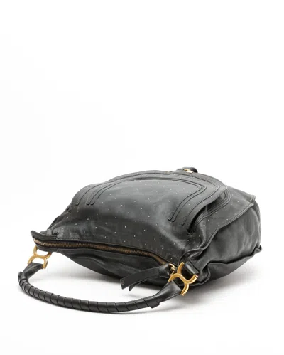 Chloé Large Studded Marcie Bag In Black