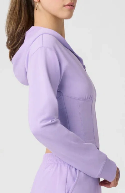 Florence By Mills Corset Zip Hoodie In Purple