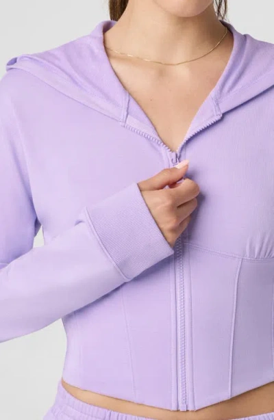 Florence By Mills Corset Zip Hoodie In Purple