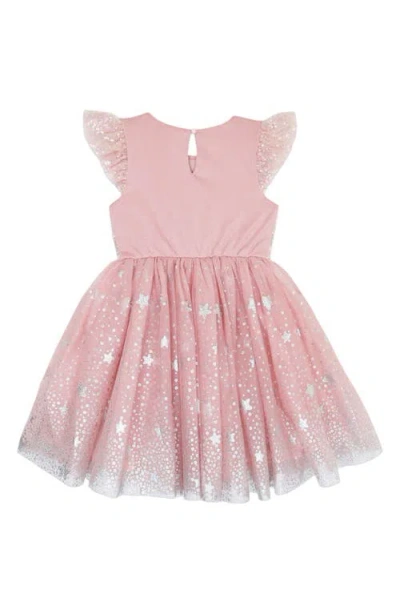 Zunie Kids' Sequin Tiered Party Dress In Pink