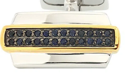 Effy Two Tone Sapphire Cufflinks In Multi