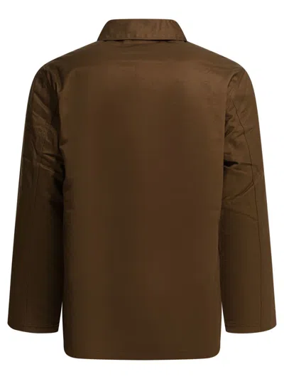 Buzz Rickson's "aviation Associates" Overshirt Jacket In Brown