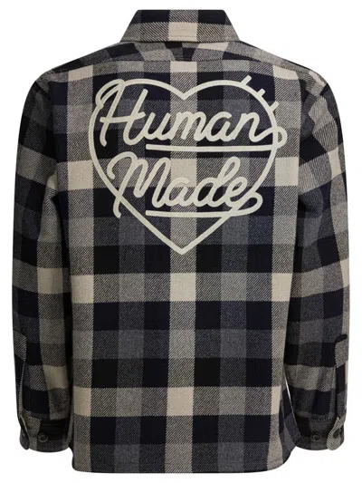 Human Made Wool Overshirt Jacket Jackets And Coats Black In Gray