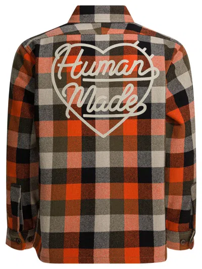 Human Made Wool Overshirt Jacket Jackets And Coats Orange In Multi