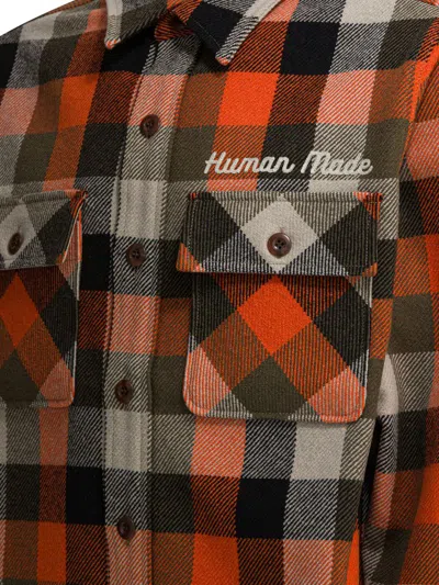 Human Made Wool Overshirt Jacket Jackets And Coats Orange In Multi