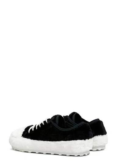 Marni Teddy Lace-up Sneakers In Black