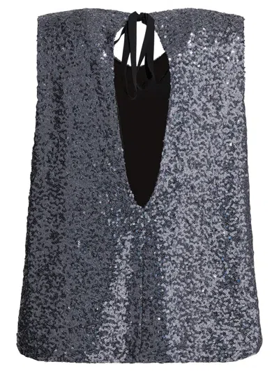 Semper Sequined A-line Top Tops Grey In Gray