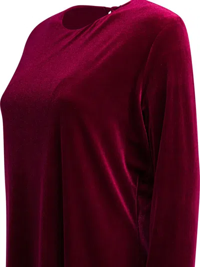 Semper Short Velvet Dress Dresses Bordeaux In Red