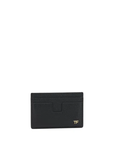 Tom Ford Grained Leather Small Classic Card Holder Accessories In Black