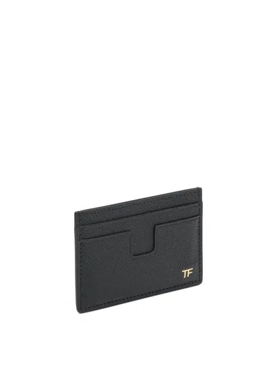 Tom Ford Grained Leather Small Classic Card Holder Accessories In Black