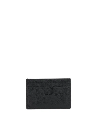 Tom Ford Grained Leather Small Classic Card Holder Accessories In Black