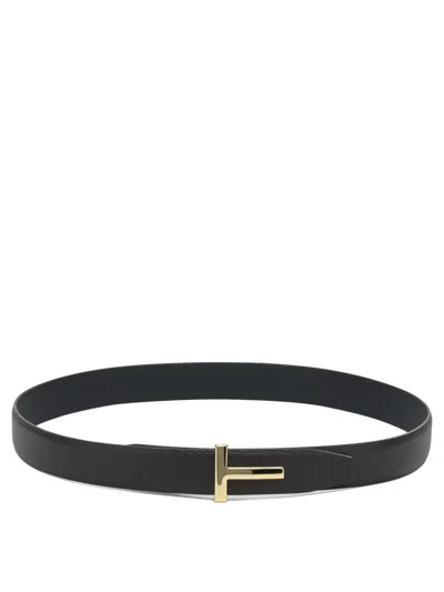 Tom Ford Reversible Belt 30 Mm Belts Brown In Black