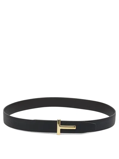 Tom Ford Reversible Belt 30 Mm Belts Brown In Black
