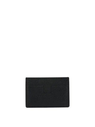 Tom Ford Grained Leather Small Classic Card Holder Accessories In Black