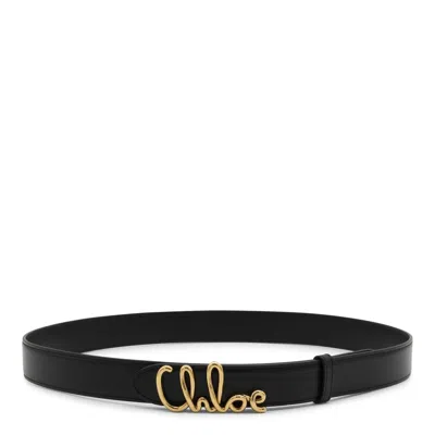 Chloé Belts Blacks And Greys In Black
