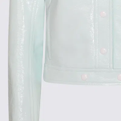 Courrèges Shiny Long Sleeve Casual Style Jacket In Green