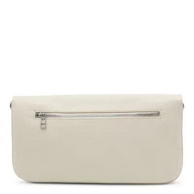 Zadig & Voltaire White Rock Grained Leather Shoulder Bag In Neutral