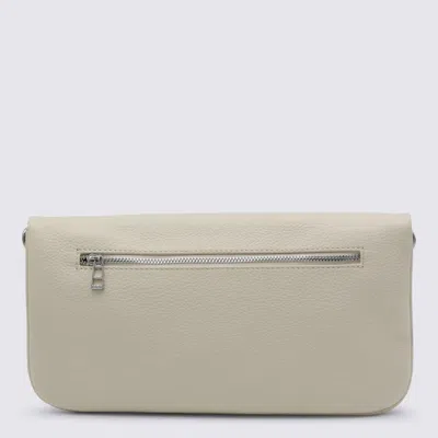 Zadig & Voltaire White Rock Grained Leather Shoulder Bag In Neutral