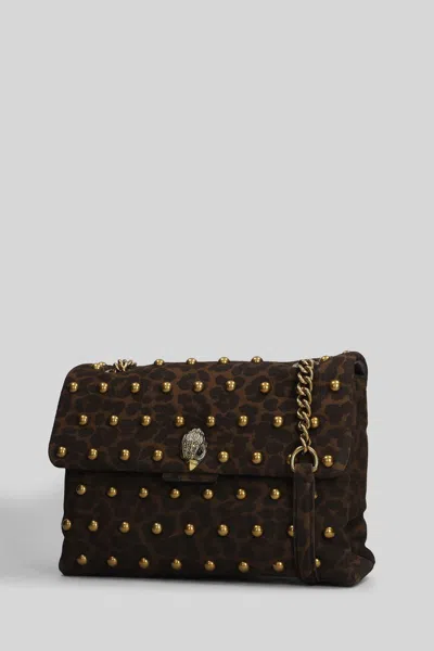 Kurt Geiger Lg Kensington Studs Tote In Brown Leather In Brown