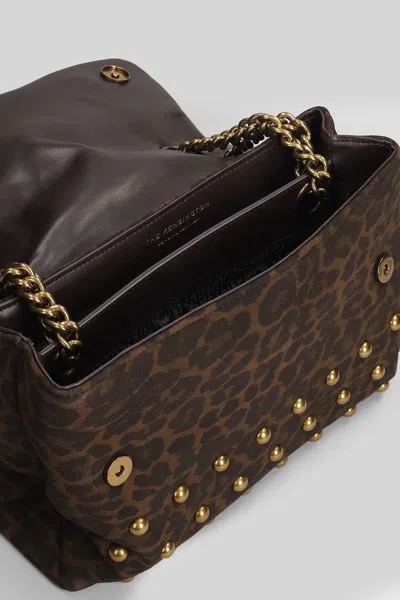 Kurt Geiger Lg Kensington Studs Tote In Brown Leather In Brown