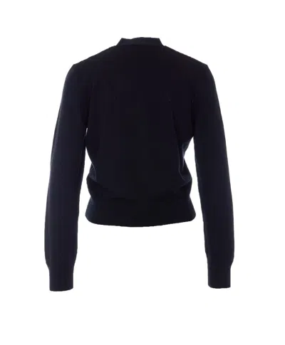 Apc Long-sleeved Knitted Cardigan In Blue