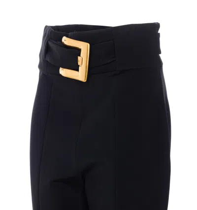 Balmain High-rise Slim Pants In Blue