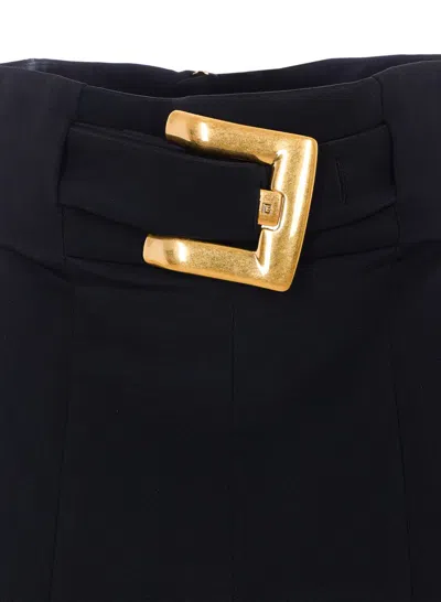 Balmain High-rise Slim Pants In Blue
