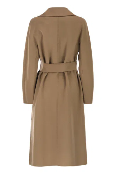 Max Mara Knee-length Brown Cashmere Coat In Brown