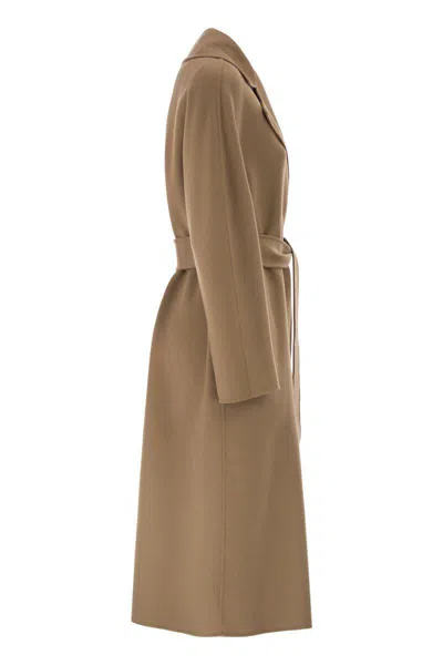 Max Mara Knee-length Brown Cashmere Coat In Brown