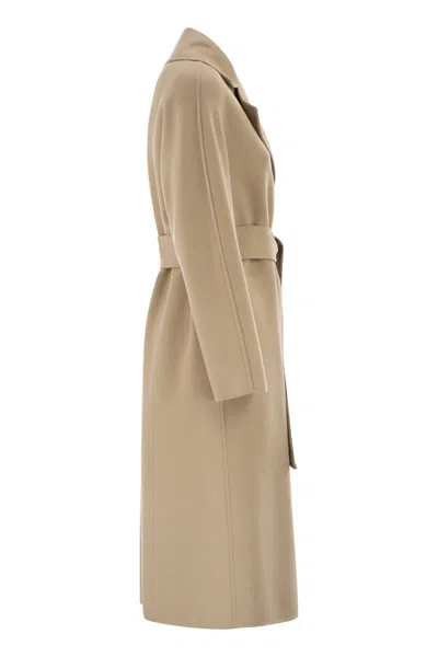 Max Mara Studio Mstcles - Wool, Cashmere And Silk Coat In Neutral