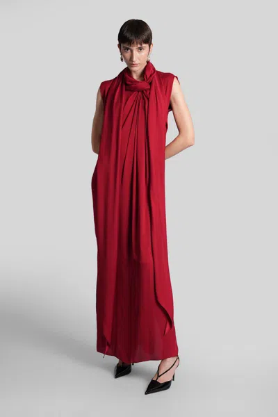 Lanvin Women Front Knot Dress In Red