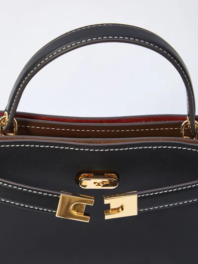 Tory Burch Lee Radziwill Mini Leather Handbag In Black
