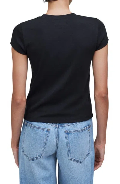 Madewell Supima® Cotton Rib T-shirt In Black