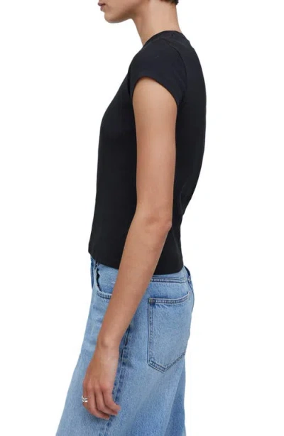 Madewell Supima® Cotton Rib T-shirt In Black