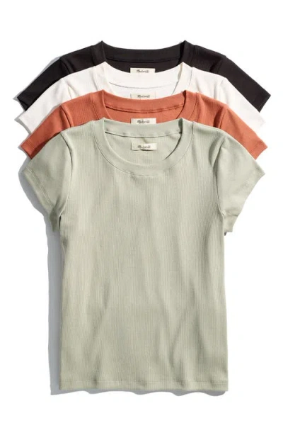Madewell Supima® Cotton Rib T-shirt In Black
