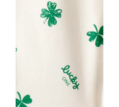 Carter's Baby Boys Or Baby Girls St. Patrick's Day Snug Fit Sleep And Play Pajama In White