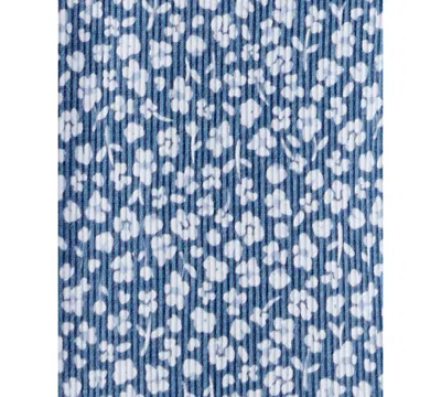 Carter's Baby Girls 2-piece Floral Long-sleeve Sweatshirt And Pants Set In Blue