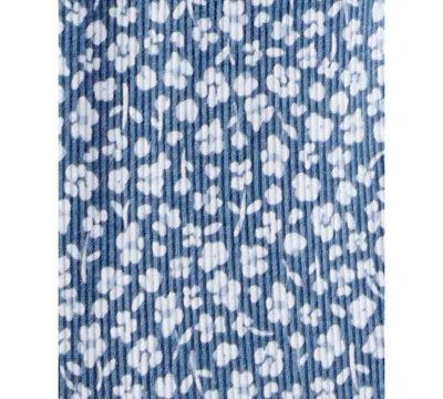 Carter's Baby Girls 2-piece Floral Long-sleeve Sweatshirt And Pants Set In Blue