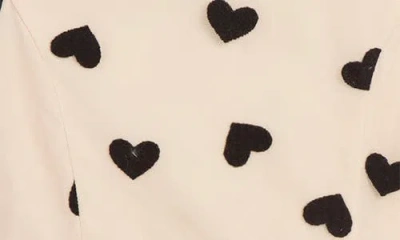 Pippa & Julie Kids' Flocked Heart Sleeveless Fit & Flare Dress In Neutral