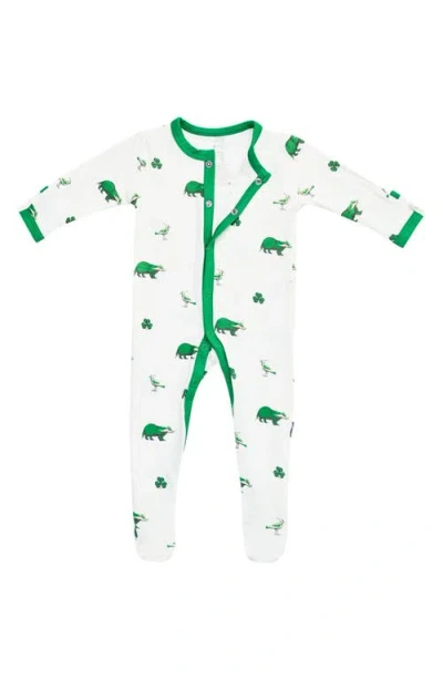 Kyte Baby Irish Snap Footie In White