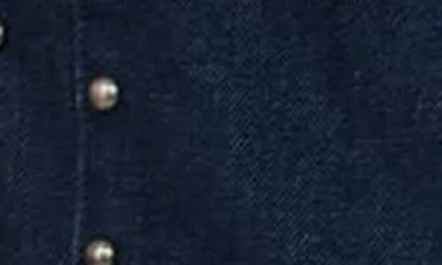 Blu Pepper Studded Button Front Vest In Blue