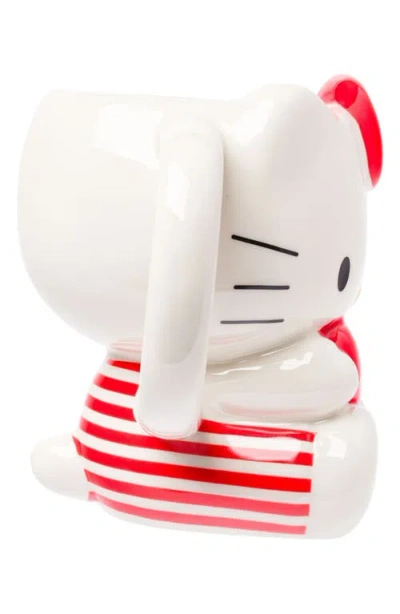 Hello Kitty Holding Heart Ceramic Mug In White