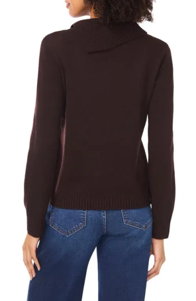 1.state Envelope Neck Pullover Sweater In Brown